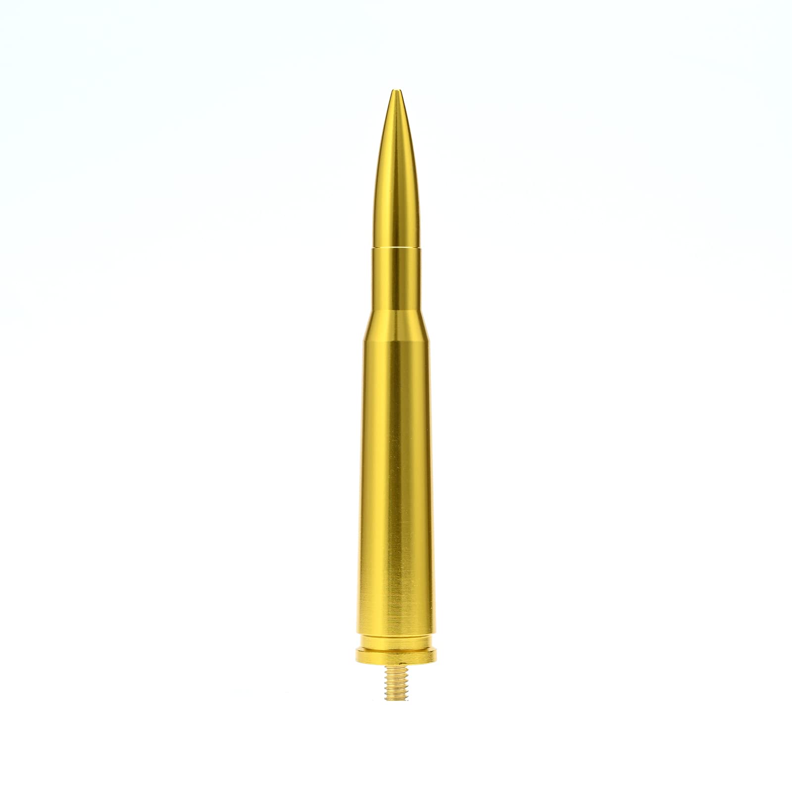 50 Cal Truck Bullet Antenna Compatible with Ford F150 F250 F350 Raptor Bronco/Dodge RAM 1500 2500 3500/Chevrolet Silverado &amp; GMC Sierra-Short Replacement Antenna 1990 - Current (Golden)