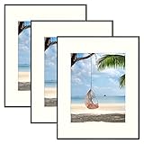 Golden State Art, 16x20 Aluminum Metal Frame with Ivory Mat for 11x14 Pictures, Includes with...