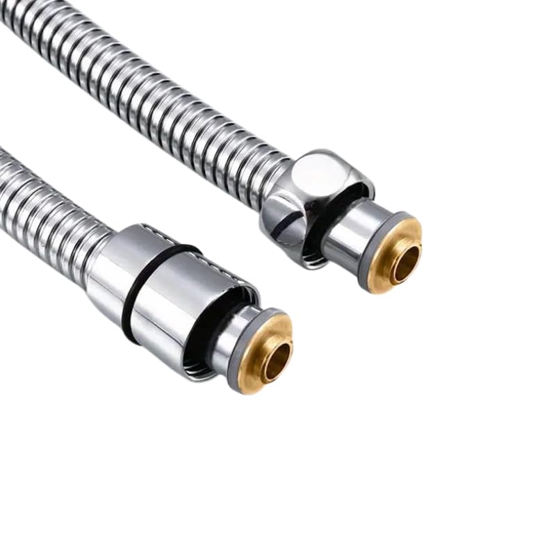 Shower Hose Stainless Steel Leak-Proof and Anti-Kink High Pressure Resistance Easy DIY Replacement Universal Fit Chrome (2 Meter) - Image 3