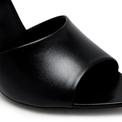 Stiletto High Heel Mules for Women Open Peep Pointed Toe Heeled Sandals Patent Leather Slip On Slingback Mule Dress Party Pumps3