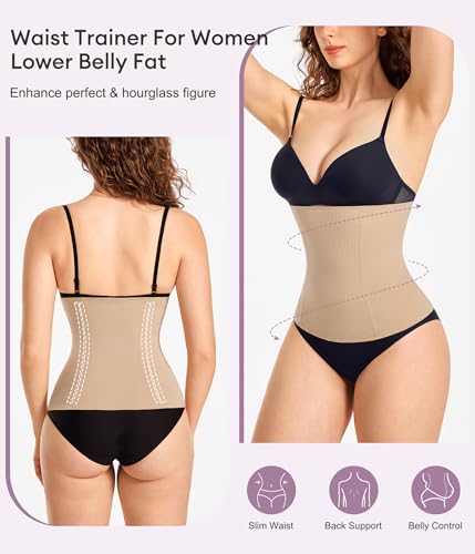 YERKOAD Waist Trainer for Women Corset Shapewear Tummy Control Faja Body Shaper Seamless Waist Cincher Postpartum Belly Band2