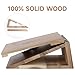 3HQ Wooden Book Stand for Reading Rest, Acacia Triangle Book Holder with Cup, Glasses, Pen & Phone Holder, Book Nook Reading Valet for Book Lover Gifts