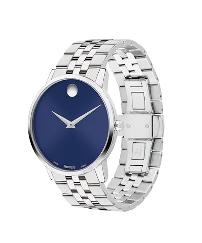 Movado Museum Classic Men's Swiss Quartz Watch - Stainless Steel, Link Bracelet - Water Resistance 3ATM/30 Meters - Classic Luxury Timepiece - Gift for Him - 40mm2