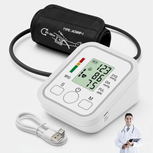 Medidor de Pressão Arterial Digital Automático de Braço com Voz em Português Portátil Detecta Hipertensão e Batimentos Irregulares PREMIUM