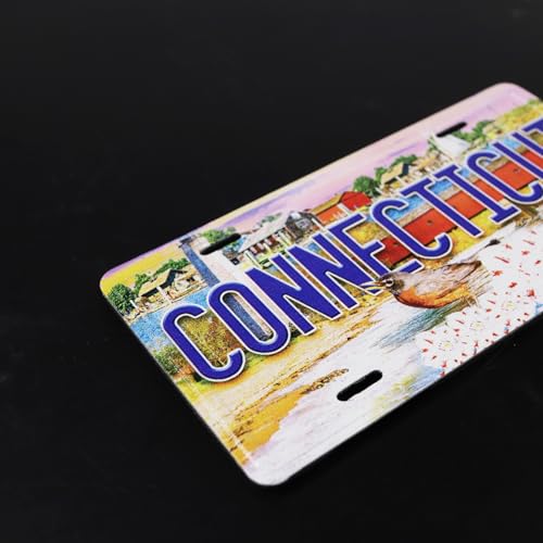 Imán decorativo rectangular con diseño placa de Connecticut miniatura 5