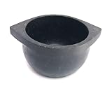 Pre Seasoned Soapstone Kalchatti,Traditional Cookware, Tamil tradition,Cooking in Soapstone,Maakal Chatti,White Stone Pot Karahi for Cooking (Large)