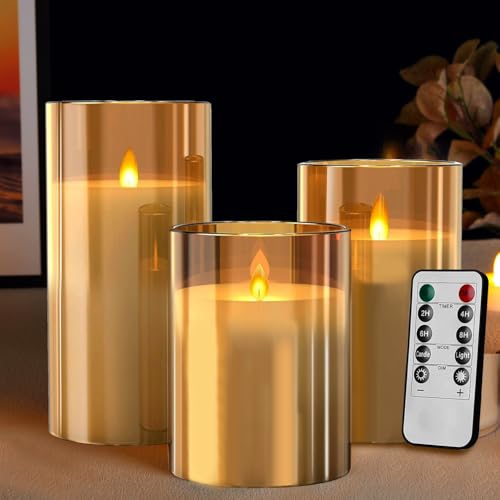 Consejos para Comprar Velas de Pilas Walmart de esta semana. 48 Velas Electricas, 3PCS Velas Led sin Llama, Porta Velas Decorativas Realista Impermeables, Velas de Pilas con Control Remoto para San Valentín, Navidad, Halloween, Decoración de...