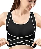 ASIMOON Wireless Women Push up Bra Low-Impact Seamless Sports Comfort Soft Daily Sleep Crossback Padded Shaper Built in Bra