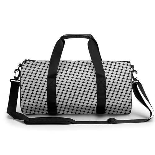 Sac de sport gym pointillés gris noirs résistant pour voyage et rando