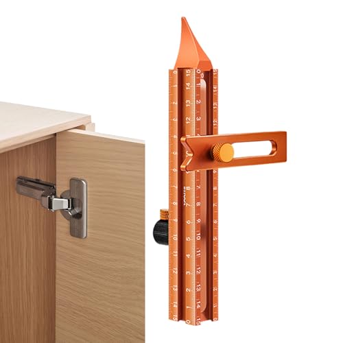 Pied à coulisse portable à 4 côtés pour marquage du bois et mesure d'angle de menuiserie