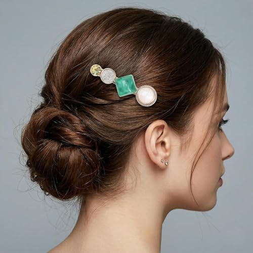Image of Annacreations 25 Pcs Korean Fashion Style Pearl Rhinestone Metal Hair Clips Hair Pin Multicolor Clip Stylish Jewellery Hair Accessories for Women's & Girls