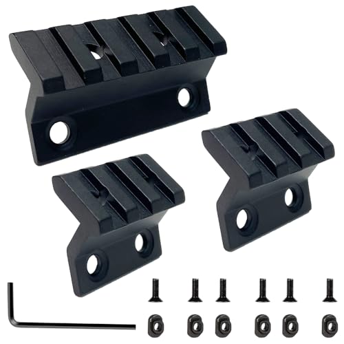 TPO 45 Degree Offset Light/Optic Picatinny Rail Mount fit for Mlock, (3 Slot 2pcs+5 Slot)