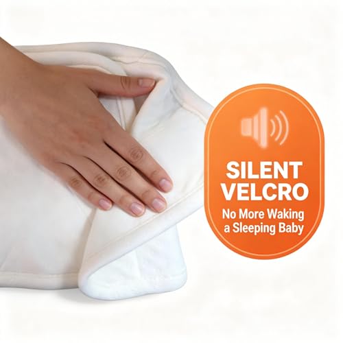 CLYORA Heated Baby Belly Band for Colic & Gas Relief, Silent Velcro Infant Gripe Belt, Gentle Warmth Compression Soothe Tummy Discomfort, Anti-Scald Safe Heating Pad, Adjustable for Newborn 0m+