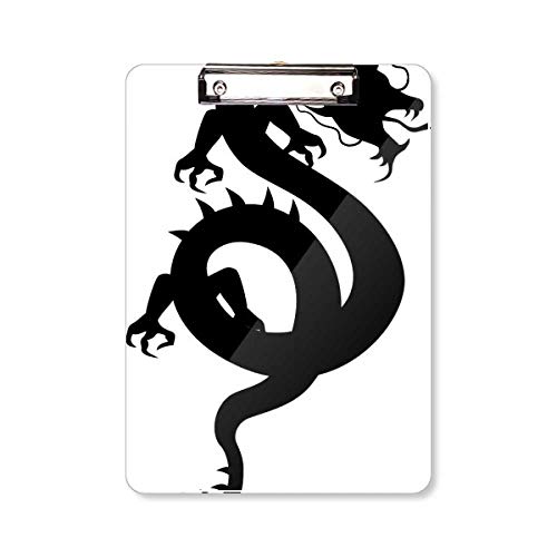 Porte-bloc dragon chinois A4 en bois pour bureau