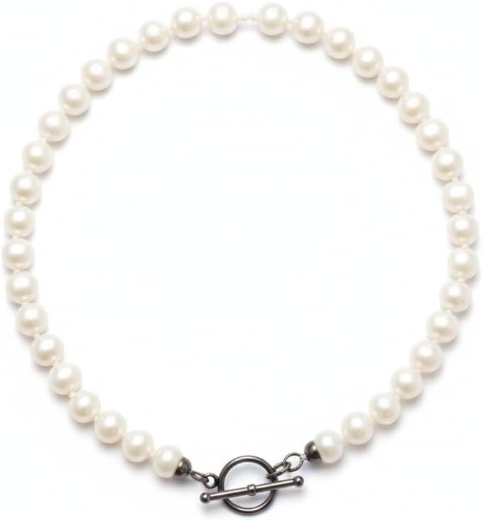 Ratnavali Arts Beaded Gemstone Necklace for Women Toggle Clasp, Colorful Boho Bead Choker Natural Stone Surfer Beach Necklaces 14K Gold Plated Silver Summer Handmade Jewelry