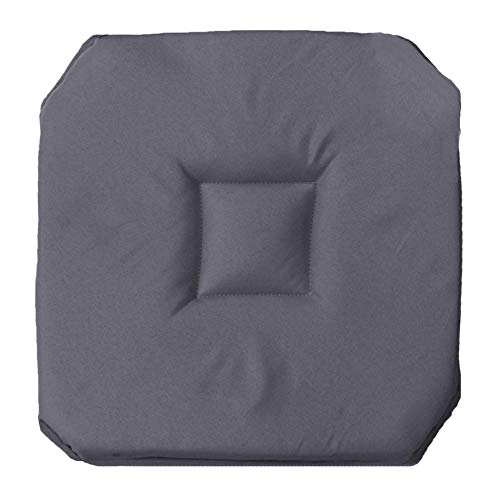 Douceur d 'Intérieur Essentiel Polyester Seat Cushion with 4 Flaps 36 x 36 cm Béton - Image 2