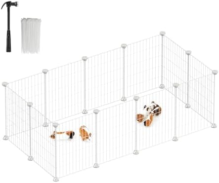 SONGMICS Cercado para Animais Pequenos, Gaiola Modular DIY, Cerca...