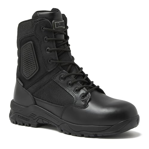 MAGNUM - Strike Force 8' Side Zipper Tactical Boots - Designed for Police, EMS, Security, Military,...