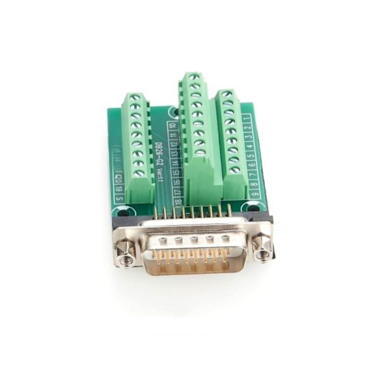 DB26 Male Adapter Terminal Block for D-SUB 26-pin Serial Port solderless Screw-Free PCB Signal Module, Suitable for Industrial Applications.