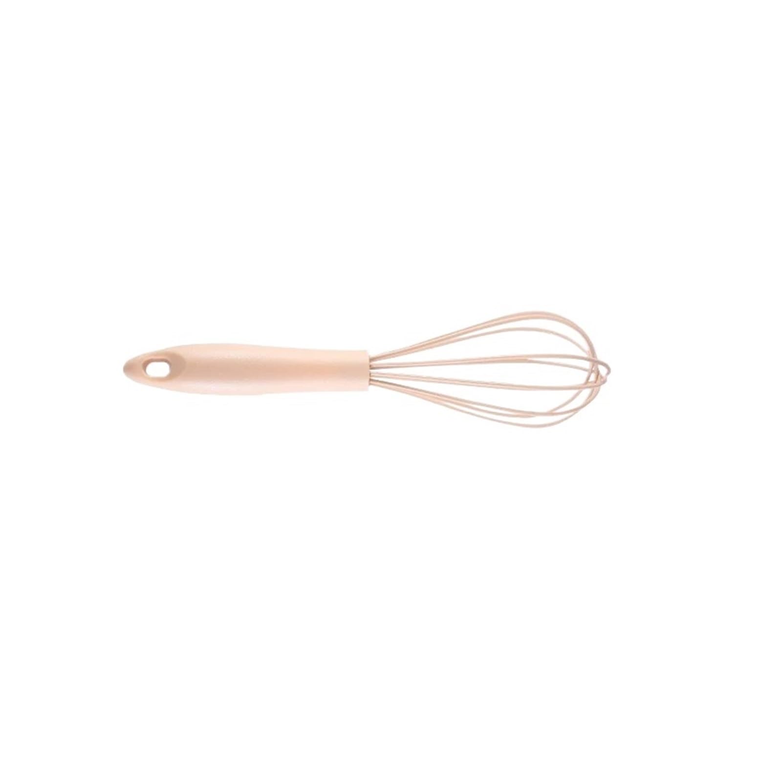 Batidor de huevos manual batidor globos silicona que ahorra espacio for uso en la cocina(Pink 10 Inches)