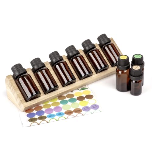 Guolich Aufbewahrungsbox für Ätherische Öle Display Organizer 6 Steckplätze Ständerhalter Aufbewahrungsbox für Ätherische Öle und Duftöle für 15 ml Flaschen Nagellack-Sammlung