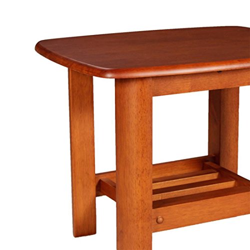Image of Woodness Venus Solid Wood Coffee Table (Matte, Dark Oak)