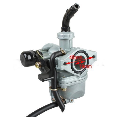 Aquiver Auto Parts New 19mm Zinc Carburetor w/Hand Choke Lever for 50cc 70cc 90cc 110cc 4-Stroke ATV Carb Dirt Bike Go Kart Quad 4 Wheeler Pit Bike