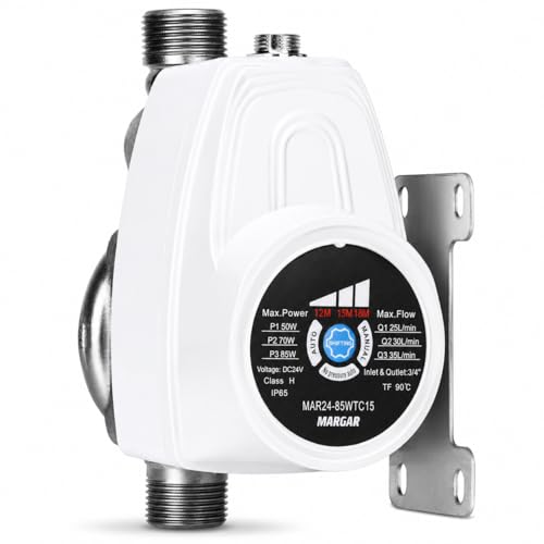 Smart Shower Water Pressure Booster Pump 9.2GPM 26.1 PSI 85W Energy-Saving Booster Pump for Home 1/2 NPT Interface Water Pressure Booster Manual and automatic dual switch Steady flow Low Noise