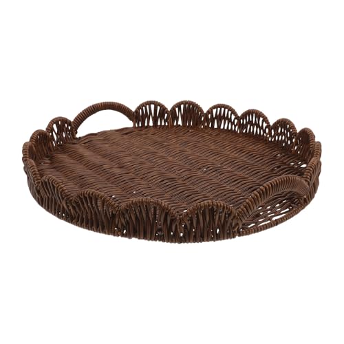Cesta de almacenaje para cocina portátil LAPYAPPE, bandeja redonda de plástico para fruta 2