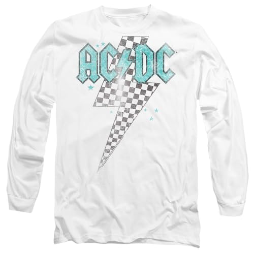 T-shirt AC/DC Skewed Checkerboard Bolt confortable pour fan de rock