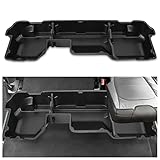 Kojem Under Seat Storage Box Compatible with 2019-2025 Dodge Ram 1500 Crew Cabs (New Body Style) Truck Organizer Back Underseat Container System- Black