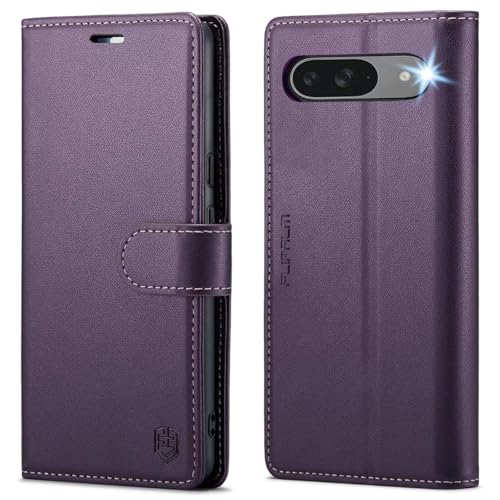 FLIPALM Wallet Case for Google Pixel 10 5G/Pixel 10 Pro, RFID Blocking Credit Card Holder, PU Leather Folio Flip Kickstand Protective Shockproof Cover (Deep Purple)