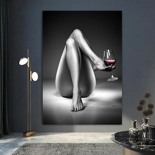 Impressions sur toile femme nue de 40x60 cm prete a suspendre grâce au cadre interne integre