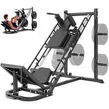 Dripex Leg Press Hack Squat Machine Combo for Home Gym, Adjustable Leg Press Machine for Full Lower Body Workout, Upgraded Leg Press with Transport Wheels and Weight Storage,Weight Plates Not Included