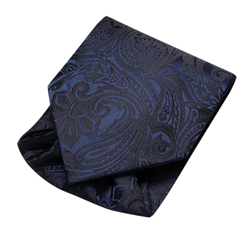 Image of Dubulle Paisley Floral Ascot for Men Self Tie Mens Cravat and Pocket Square Cufflinks Wedding