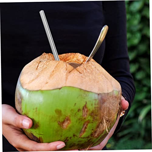 Pajitas de acero inoxidable reutilizables con forma de corazón Beavorty para café y smoothies 7