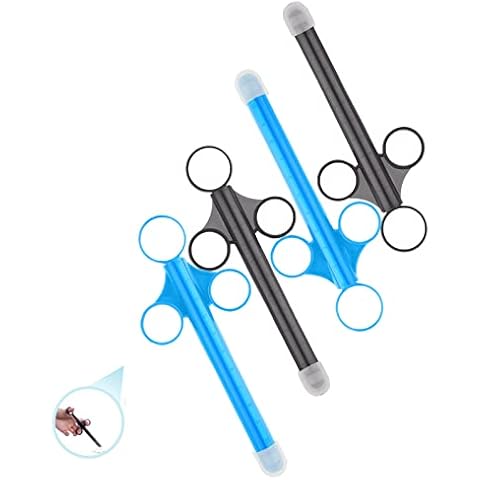 ANGCURE Lube Applicator Syringes, Lubricant Tube Shooter with Smooth Rounded Cap for Men, Women & Couples, Reusable, Easy Use & Clean [10ml Scales][2 PCS Gray & 2PCS Blue] Cover