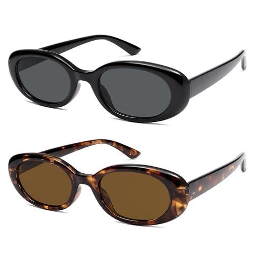 Oval Retro Trendy Sunglasses Womens Mens 90s Classic Vintage Narrow Sun Glasses AR82276