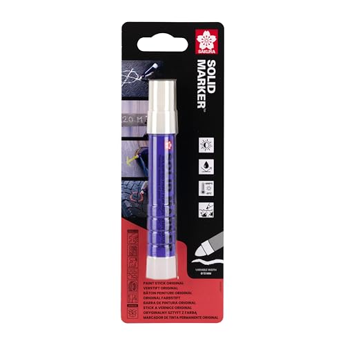 SAKURA Solid Marker Original - White High Temperature Solidified Paint Marker - 12 mm Diameter - Durable for Extreme Environments & Multiple Surfaces - Twist Mechanism - Ideal for Industry Use