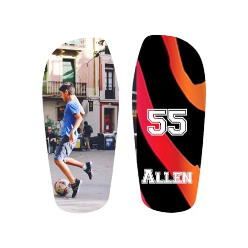 Espinilleras de fútbol personalizadas para adultos – Espinilleras personalizadas con foto y nombre, personalizables