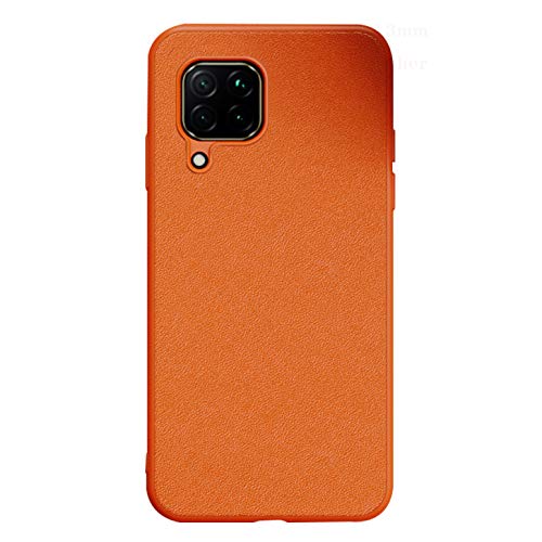 Tianyan Funda Huawei P40 Lite,Carcasa de Suave Silicona TPU Cuero Espalda con Antichoque Proteccion Caso Cover para Huawei P40 Lite,Naranja
