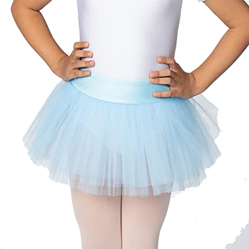 Jupe de ballet Intermezzo 7996 fille bleu ciel taille 6 élastique sans serrer