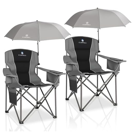 CAMPHILL Oversized Camping Chairs with Umbrellas