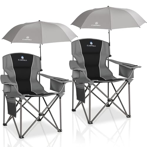 CAMPHILL 2 Pack Chairs with Umbrella