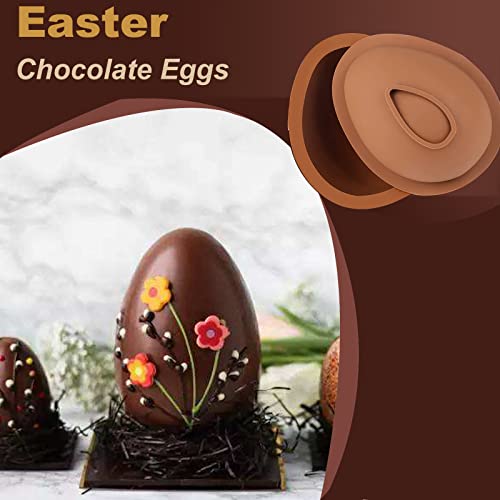 2 Pcs Easter Chocolate Molds Silicone Egg Molds Chocolate Molds, Large Silicone Egg Molds For Chocolate, 3D Breakable Chocolate Molds For Easter Decorations And Dessert Baking #TOP1