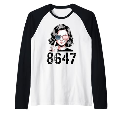 Protesta 86 47 Anti Trump Funny 8647 Anti-Trump Mujeres Camiseta Manga Raglan