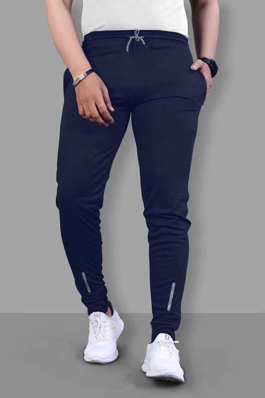 Image of NoseQueen Regular Track Pants for Man | Men Trackpant | Night Pants for Man with with Zippered Pockets, Drawstring Waist