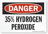 SmartSign "Danger - Etichetta 35% perossido di idrogeno | vinile laminato 3,5 "x 5"