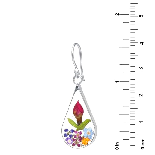 Amazon Essentials Sterling Silver Pressed Flower Teardrop Earrings (previously Amazon Collection)4