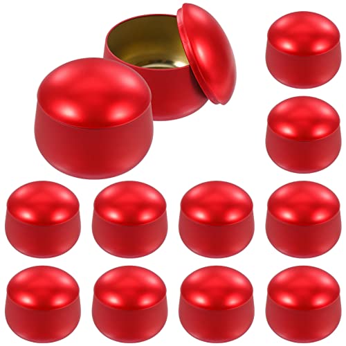 Beatifufu 12Pcs Empty Candle Tins Small Tinplate Containers for Handmade Candles Durable Storage Jars for Home Decor Portable and Easy to Clean